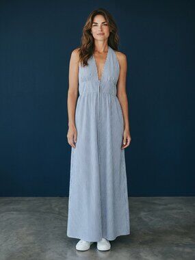 esmira halter maxi dress brown stripe Princess Polly | Dresses | Princess Polly Color:Pink Red Flower